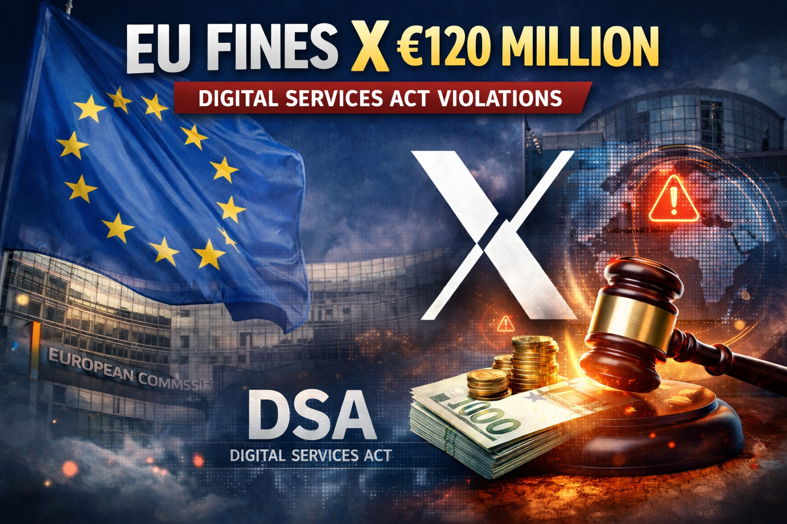 EU Fines X €120M for Digital Services Act Violations