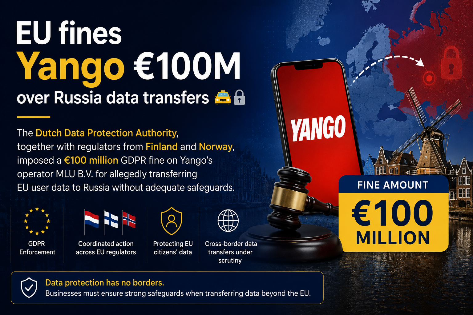 EU Fines Yango €100M Over Russia Data Transfers