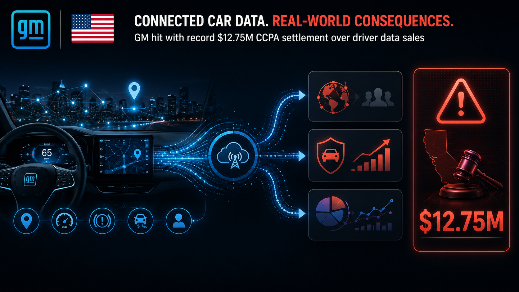 GM Faces Record $12.75M CCPA Settlement Over Connected Vehicle Data