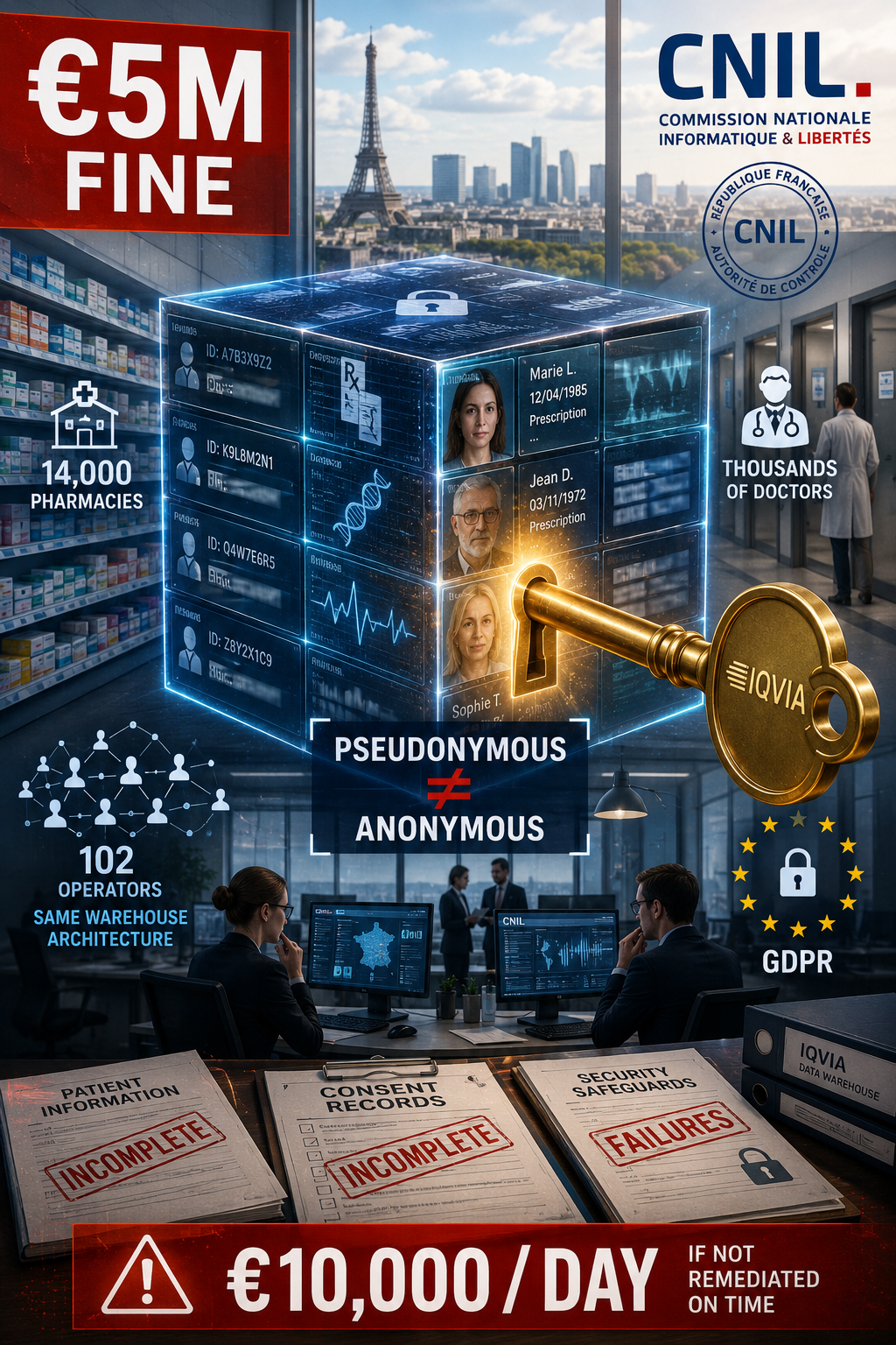 CNIL Fines IQVIA €5 Million Over Health Data Warehouse Compliance Failures