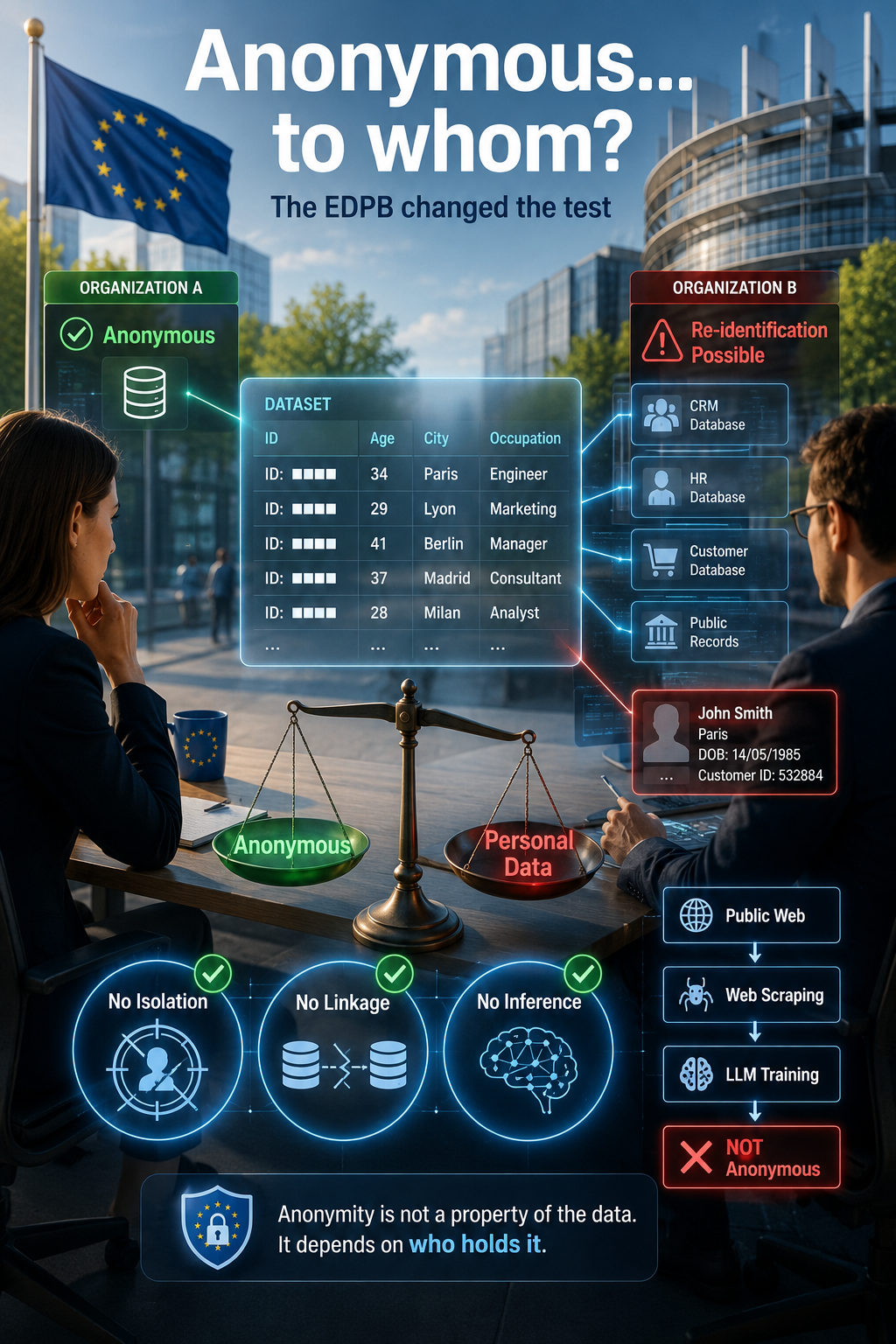 EDPB Redefines the GDPR Test for Anonymised Data